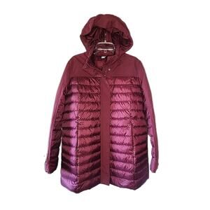 LANDS' END L(14-16) Squall Down Insulated Hooded Coat